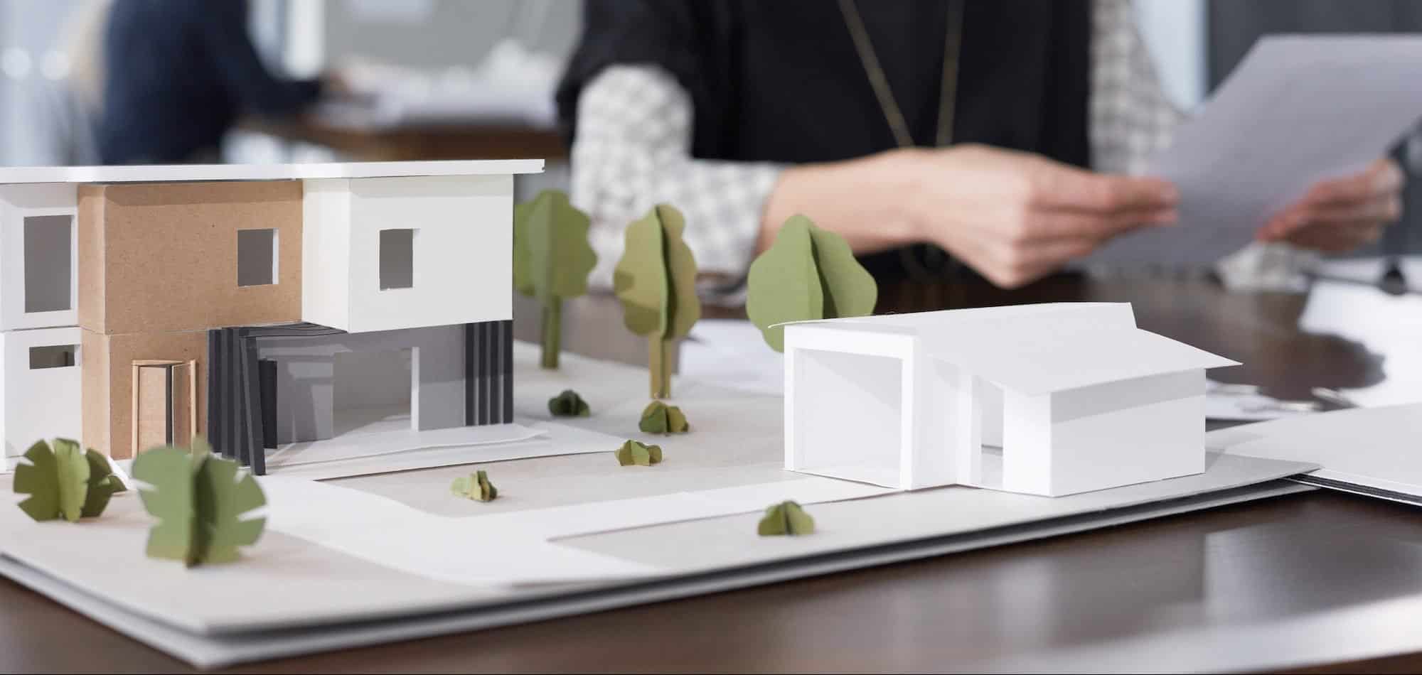 Carton model of new building